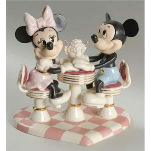 Lenox & Disney Mickey's Soda Shop Sweetheart - Rare Piece and Very Large